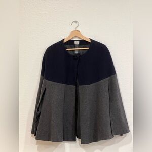 Armani Collezioni Black and Gray Women's Poncho